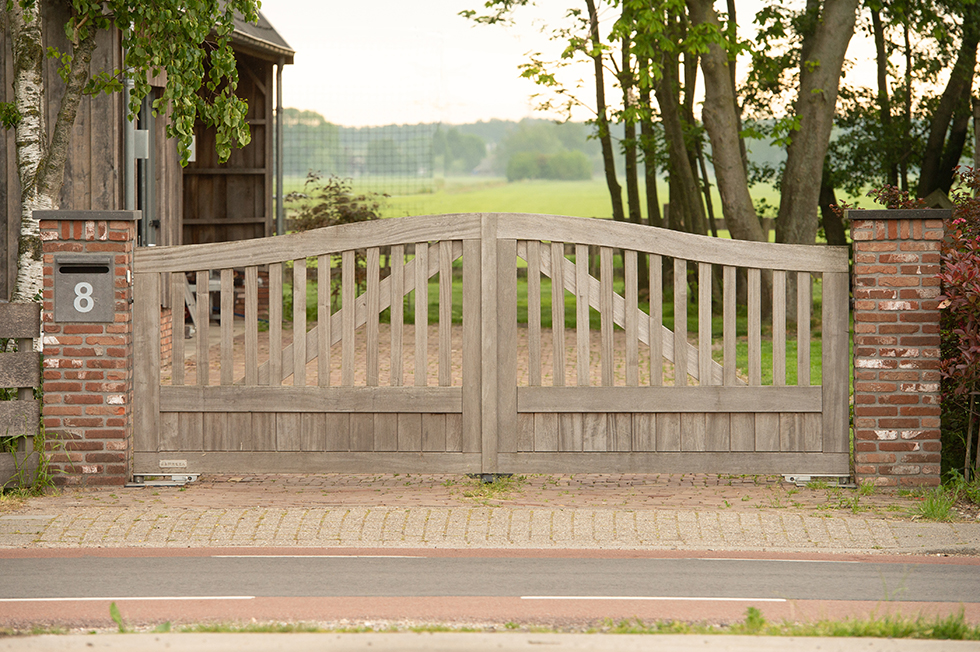 Groenten Messing wanhoop Preza Poorten Houten poort op maat in Kockengen - Preza Poorten